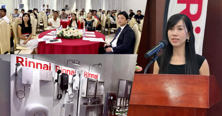 ក្រុមហ៊ុន រីនណៃជប៉ុន និងក្រុមហ៊ុន ខេមខូណា ត្រេឌីង រៀបចំសិក្ខាសាលា ស្ដីពីប្រព័ន្ធទឹកក្ដៅ សម្រាប់អគារពាណិជ្ជកម្ម